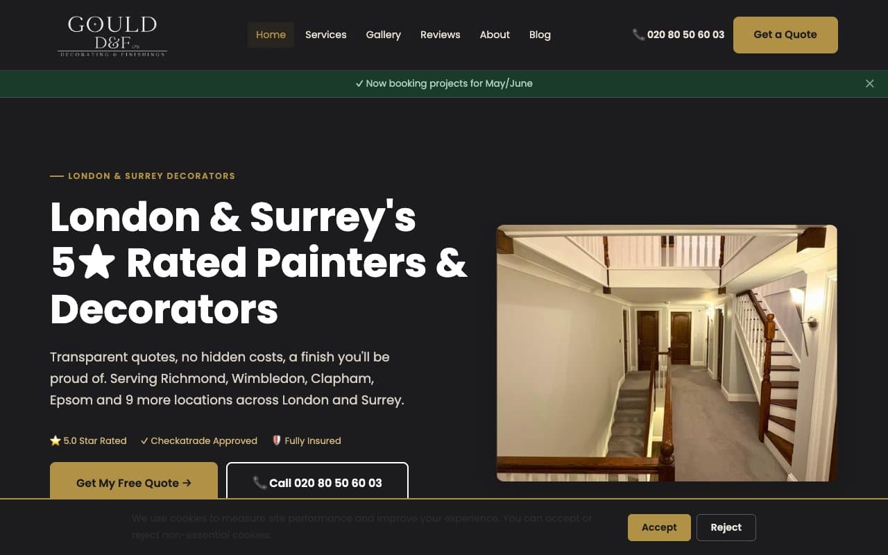 Goulds Ltd website — built by STAIE in 3 days