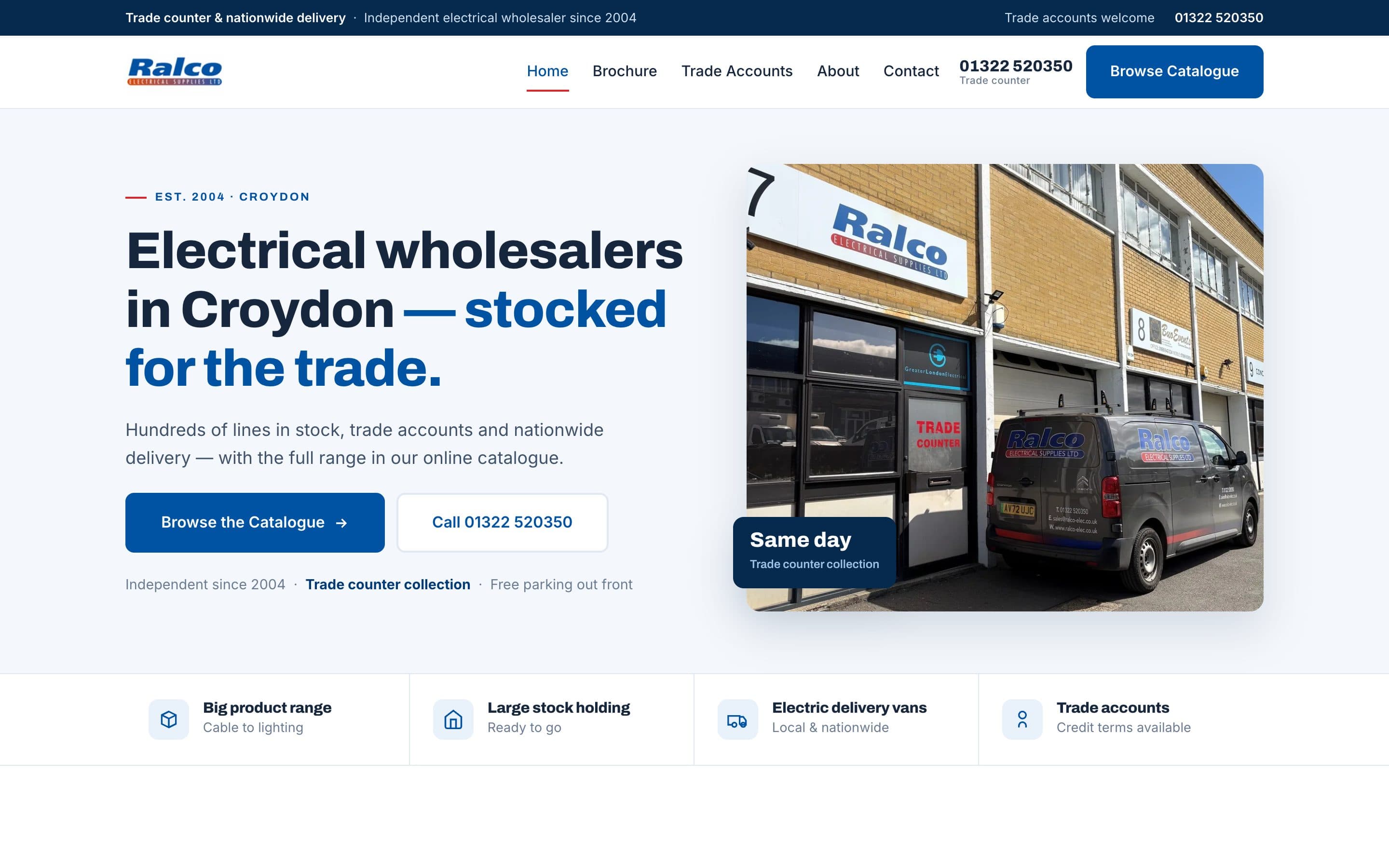 Ralco Electrical homepage