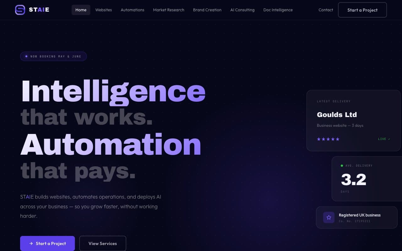 STAIE homepage